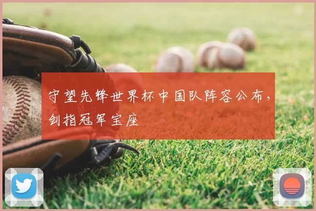 守望先锋世界杯中国队阵容公布，剑指冠军宝座